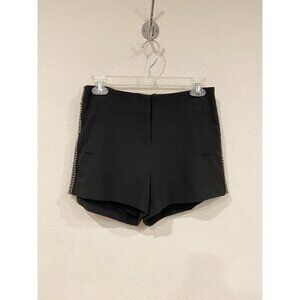 La Reine Shorts Womens Small Black Studded High Rise Embellished Dressy Chic